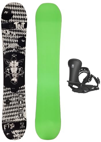 FTWO Set Snowboard TNT Black Death Schwarz 147cm mit Bindung M Sale