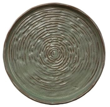 CJHFR472SG Sottovasi per Fiori Piattino in Ceramica con Vassoio raccogli Acqua for Piante Filo Tondo Vassoi per Piante(Grande)