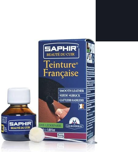 Saphir Teinture Française Cuir Liquide Bleu Marine 50 ml
