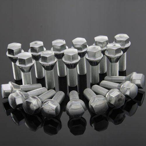 20 Radschrauben Radbolzen M14x1,5 28mm Kegelbund Volkswagen VW Golf 5-Loch 3 4 5 6 7 Variant Passat Scirocco Jetta Polo // Audi A1 A2 A3 A4 A5 A6 A7 A8 100 200 // Seat Leon Ibiza Toledo Altea Exeo Alhambra // Skoda Fabia Octavia Oktavia Superb Yeti Roomster Alufelgen mit Keglsitz
