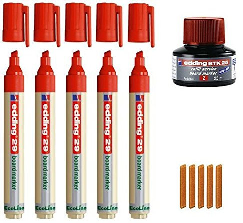 5 Nachfüllbarer Permanentmarker 29 + 25ml Nachfülltinte + 5 Ersatzspitzen