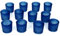 NoNa 12er Set 6 cm Teelichtglas Glas Farbe Blau Kerzenglas Windlicht Kerzengläser