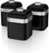 Swan SWKA1020BN Retro Kitchen Storage Canisters, Set of 3, Iron, 1 Litre, Black