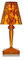 Kartell Battery Table Lamp, Ambra, 13x13 Centimeters 0.8 watts