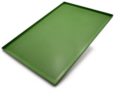 Erre4m Backblech, gelocht, antihaftbeschichtet, 60 x 40 x 2 (H) cm. Professionelles Aluminium.