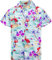 King Kameha Funky Hawaii-Hemd, Herren, Kurzarm, Flamingos, Mint-Grün, XL