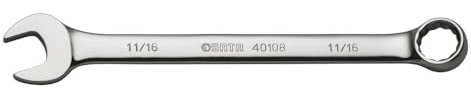 SATA Ring-Maulschlüssel zöllig 1/2', 1/2 Zoll ST40105SC (Maulringschlüssel Zollschlüssel Schraubenschlüssel), Chrom-Vanadium Stahl, Schraubenschonend durch Surface Drive.