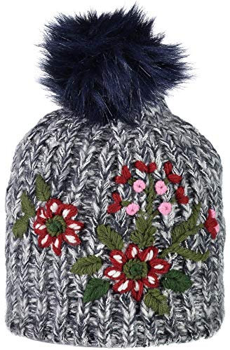 CMP Erwachsene Mütze Strickmütze 5504744J, Black/Blue, One Size, 5504744J