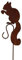 Wunderschöner & Hochwertiger Gartenstecker - Tier Figur – Rost Stecker/Tierfigur – Große Auswahl – Edelrost Gartenfigur – Metall Gartendeko (Eichhörnchen - Aufhänger - Länge 130cm)