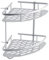 Ejoyous 2 Tier Corner Shelf, Aluminum Alloy Bathroom Corner Rack Shower Shelf Organiser, No Drill Space Saving Towel Bar Basket Caddy Organiser with Hook, Shower Gel Corner Shower Organizer