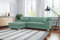 DOMO. collection Ecksofa Capri, Sofa in L-Form, Couch, Polsterecke, Eckcouch, Sofa-Garnitur 239 x 152 x 75 cm (BxTxH), mint grün