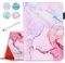 Fancity Case Fits Amazon Kindle Fire HD 8 & HD 8 Plus Tablet (12th Generation/10th Generation, 2024/2022/2020 Release) 8, PU Leather Standing Cover with Smart Auto Sleep/Wake & Card Slot, Pink Marble