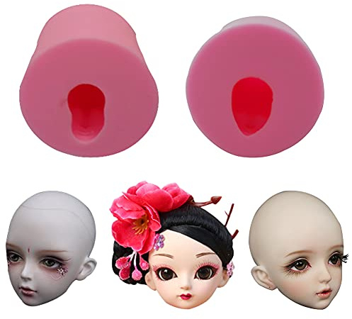 WonDerfulC Fondant Kuchen Silikon Gesichtsform 3D Menschlicher Kopf Silikonformen Baby Gesicht Herstellung Form Seife Epoxidharz Ultraleichter Ton Gips Dekoration Kunst