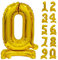 GoDan Beauty&Charm Riesige Luftballons Zahlen 0-9 zum Aufstellen auf dem Tisch 74 cm Folienballon Geburtstagsluftballons Zimmer und Raumdekoration beim Geburtstag Jubiläum (Zahl 0 Gold)
