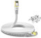 KASIMO Cavo Ethernet 20 Metri Cat 8 Piatto, Cavo Lan Di Rete Alta velocità 40 Gbps / 2000 MHz – Cavo Internet RJ45 Placcati in Oro – Bianco