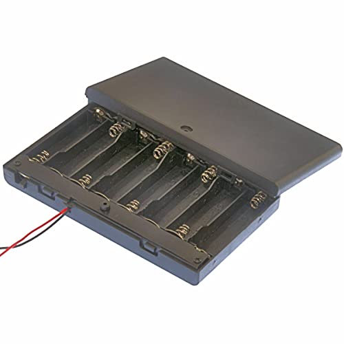 UMTMedia® 1Pc of 8 Slot AA Closed Battery Holder Box PCB Enclosure For Arduino PI
