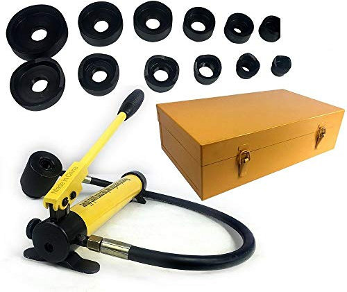 22-60Mm Hydraulisch Blechlocher Lochstanze Zylinder Hydraulikpumpe Hydraulische Werkzeuge Punch Set Metall Kit Pumpe 10T für Metallurgie Benzin Elektrogeräte