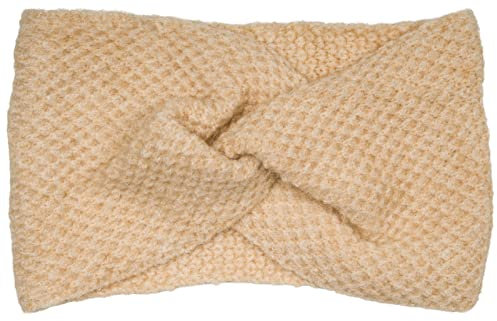 styleBREAKER Damen Strick Stirnband mit Waffelpatent Strickmuster und Twist Knoten, warmes Winter Haarband, Headband 04026060, Farbe:Beige