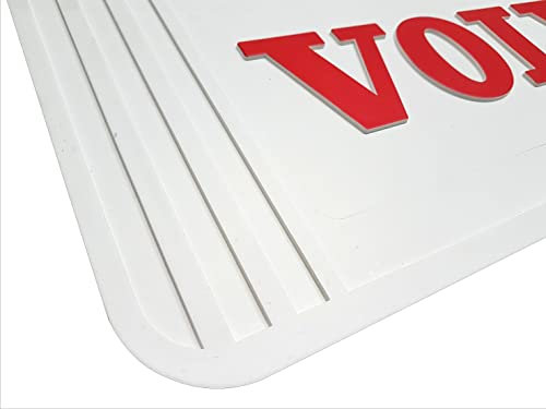 Schutzbleche aus Gummi mit roter Prägung für Lkw, passend für alle Modelle Volvo, Weiß
