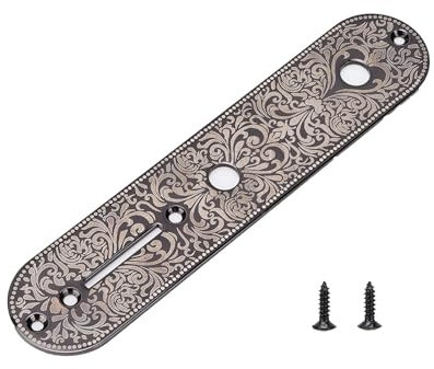 Guitar Control Plate Telecaster Control Plate Replacement Parts for Electric Guitar Parts Replacement, Electric Guitar Control Plate fo Telecaster TL TELE Replacement Parts (Black)