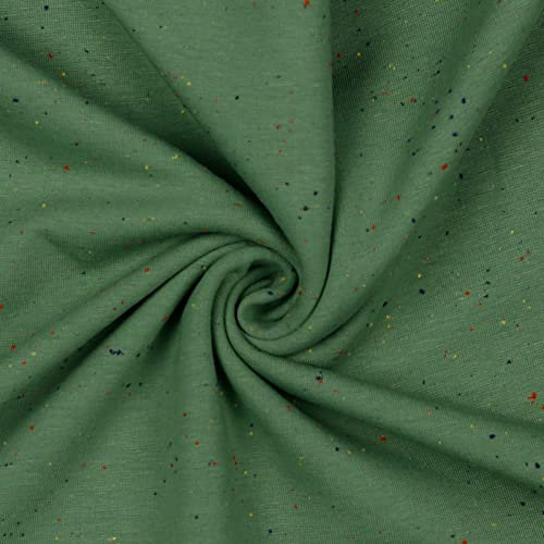 0,5m Sweat-Stoff Cosy Colours Meterware Oeko-Tex Sweatstoff Sweat Farbwahl, Farbe:040 - blassgrün