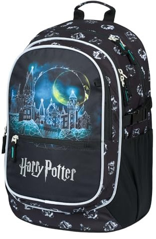 Baagl Schulrucksack für Jungen Mädchen - Schulranzen für Kinder mit ergonomisch geformter Rücken, Brustgurt und reflektierende Elemente (Harry Potter Hogwarts)