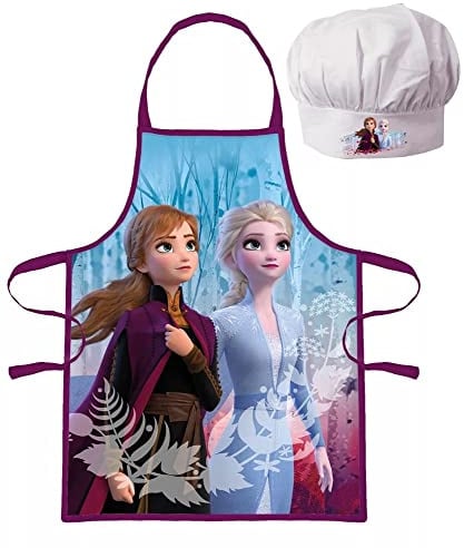 lau-fashion Frozen II Kinder Kochschürze Anna ELSA Kindergarten Eiskönigin Schule Backset
