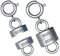 2 Stück 925er Sterlingsilber Magnetischer Schmuckverschluss, Magnetverschluss Schmuck Magnetverschlüsse für Halsketten Armbänder Ketten Schmuckherstellung (Silber)