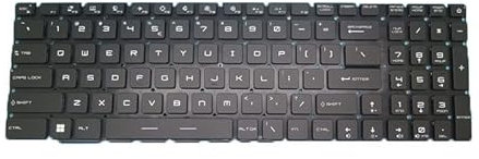 RTDPART Laptop RGB Backlit Keyboard For MSI Vector GP76 Vector GP76 12UE 12UH 12UGS 12UHSO Colourful Backlit English US NO Frame
