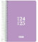 Enri, Kalender 2023 2024, Tag pro Seite, Kunststoffdeckel, 12 x 18 cm, Spanisch, Mauve