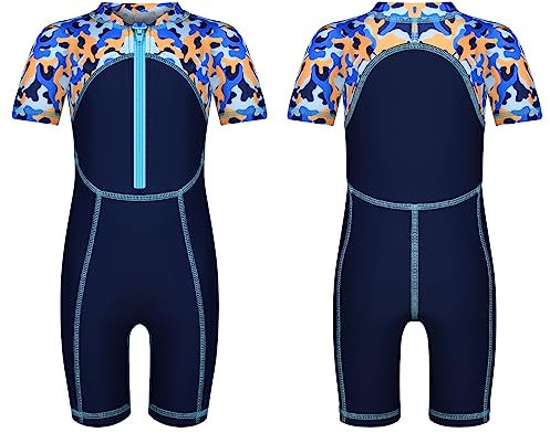 AOMIG Combinaison pour Enfants, Maillot de Bain Garcon, Combinaison de Plongée Enfant Garçon, Combinaison Enfant pour Nager, Snorkeling et Jouer dans l'eau Unisexe Jeune, XS