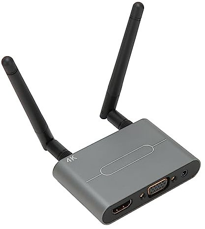 Drahtloser HD-Multimedia-Schnittstellen-Anzeigeadapter, 4K 5G WiFi VGA Drahtloser Anzeigeadapter aus Aluminiumlegierung für Projektor