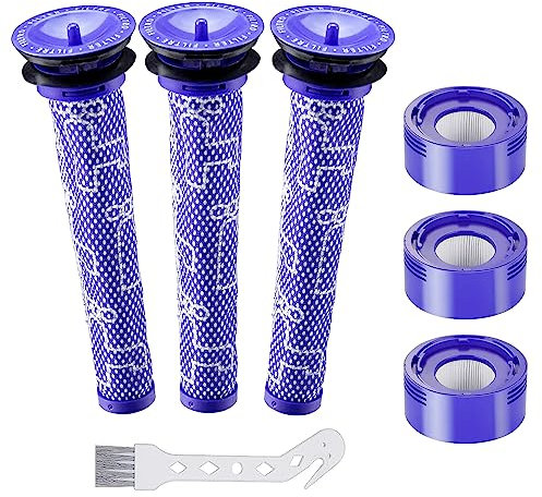 Lot de 6 filtres de rechange lavables pour Dyson V7 V8, pour Dyson V8 V7 Animal, accessoires de rechange # DY-96566101, DY-96747801