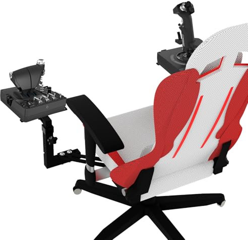 EG STARTS 2 Juegos de soportes de silla Joystick Flight Sim Game Hotas Joystick Chair Mount para Logitech X52 X56 Thrustmaster T. Flight Hotas T.16000M FCS TCA Officer Pack Airbus Edition Seat Holder