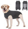 Axcimond Hundebody Nach Op Leckschutz Op Body Hund Kastration Hündin Rüde Medical Pet Shirt Hund Einteiler Wundschutzanzüge für Hunde Mit Klettverschluss Alternativen zu Kegel und Halskrause Hunde