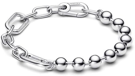 PANDORA ME Metallperlen & Gliederkettenarmband aus Sterling Silber, Kompatibel ME, Größe: 23cm, 592793C00-5