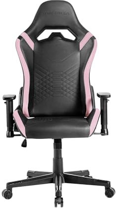 Mars Gaming MGC-Pro, Silla Gaming Profesional, Acabado Cuero PU, Reposabrazos 2D y Respaldo Reclinable 135°, Cojines Lumbar y Cervical Soft-Touch, Ruedas XL y Pistón Gas Clase 4, Rosa