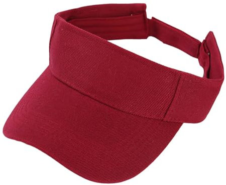 Visor Cap Sonnenhut, Unisex Sonnenschild Verstellbare Baseballhut Kappe Hut, Schirmmütze für Baseball Tennis Radfahren Laufen, Baseball Kappe Baseballmütze Sommer Schirmmütze für Damen (Red, One Size)