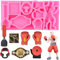 XMOLDNMS Boxing Sports Silicone Mould Boxing Gloves Fondant Moulds Boxer Chocolate Mould for Cake Decoration Cupcake Topper Candy Gum Paste Polymer Clay
