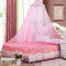 UILYNIU Mosquitera para Cama, Mosquito Net Universal Mosquitera Cama 250X900X60cm, Dome Malla de Mosquitera, Portátil Mosquito Net para Camping Jardin Decorar la Habitación Prevenir Insectos (Rosa)