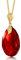 Amber by Mazukna - Roter Bernstein Anhänger, eleganter Bernstein Schmuck, großer Anhänger für Damen, vergoldete Sterlingsilberkette, Damen Halskette, Bernsteinkette, 45cm Lange