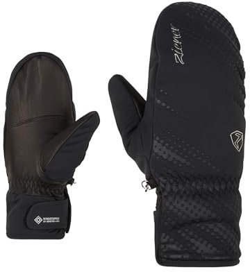 Ziener Damen KAROIA Ski-Fäustling/Wintersport | Primaloft, Winddicht, sehr warm, Black, 7
