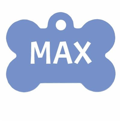 Placa de Identificación Personalizada para Mascotas, Etiquetas de ID Personalizadas para Perros frente y dorso, Placa de Identificación para Perro - etiqueta sublimada - aluminio (Azul pastel)