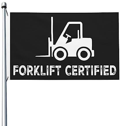 Bandiera certificata per carrello elevatore per ragazzi in camera Bandiere uniche su entrambi i lati da parete per patio 9,1 x 1,5 m, arazzo certificato per carrello elevatore per aula