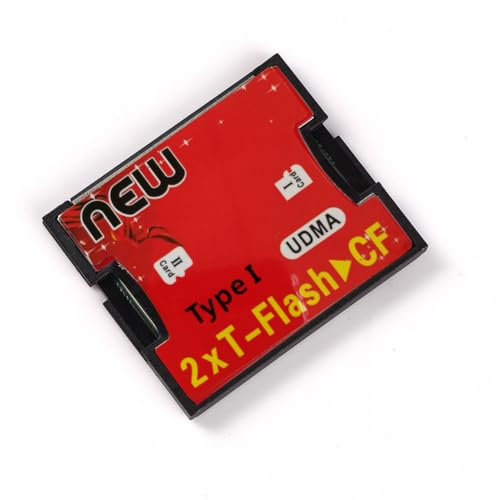 RGBS Adattatore per lettore di schede di memoria UDMA CF tipo 1 Dual Port TF a flash compatto per fotocamera Canon Nikon, compatibile con schede Micro SD/SDHC