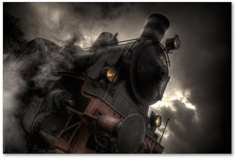 Postereck - 0010 - Alte Lokomotive, Dampf Eisenbahn Zug Bahn Reisen - Fahrzeug Wandposter Fotoposter Bilder Wandbild Wandbilder - Poster - 3:2-91,0 cm x 61,0 cm