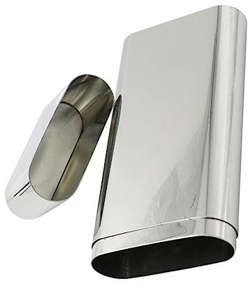 Baluue Stainless Steel Cigar Tube Portable Cigar Box Metal Small Smoker Case for Travel and Outdoor Use Sturdy Metal Tube