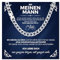 XUANPAI Männer Geschenke Halskette Herren Silber - An meinen Mann Kette Kubanische Edelstahl Ketten Hip-Hop Halskette für Männer Jahrestag Valentinstag Geburtstagsgeschenk für Ehemann Freund 6mm 50cm