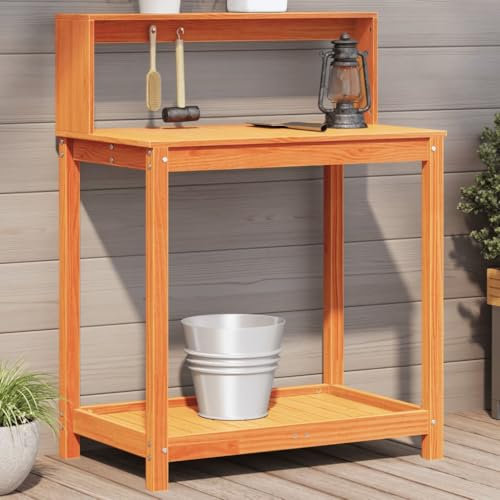 Pflanztisch mit Ablagen 82,5x50x109,5cm Massivholz Kiefer,jiangboyue-844633