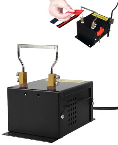 Electric Rope Cutter, 30w Heat Sealer, Bench Mount Cutting Tool Kit, Maximum Temperature 500℃, Hot Knife Thermal Blade, For Braid Fabric Webbing Belting Ribbon black